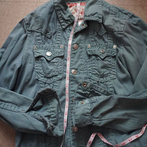 true religion jacket  green large